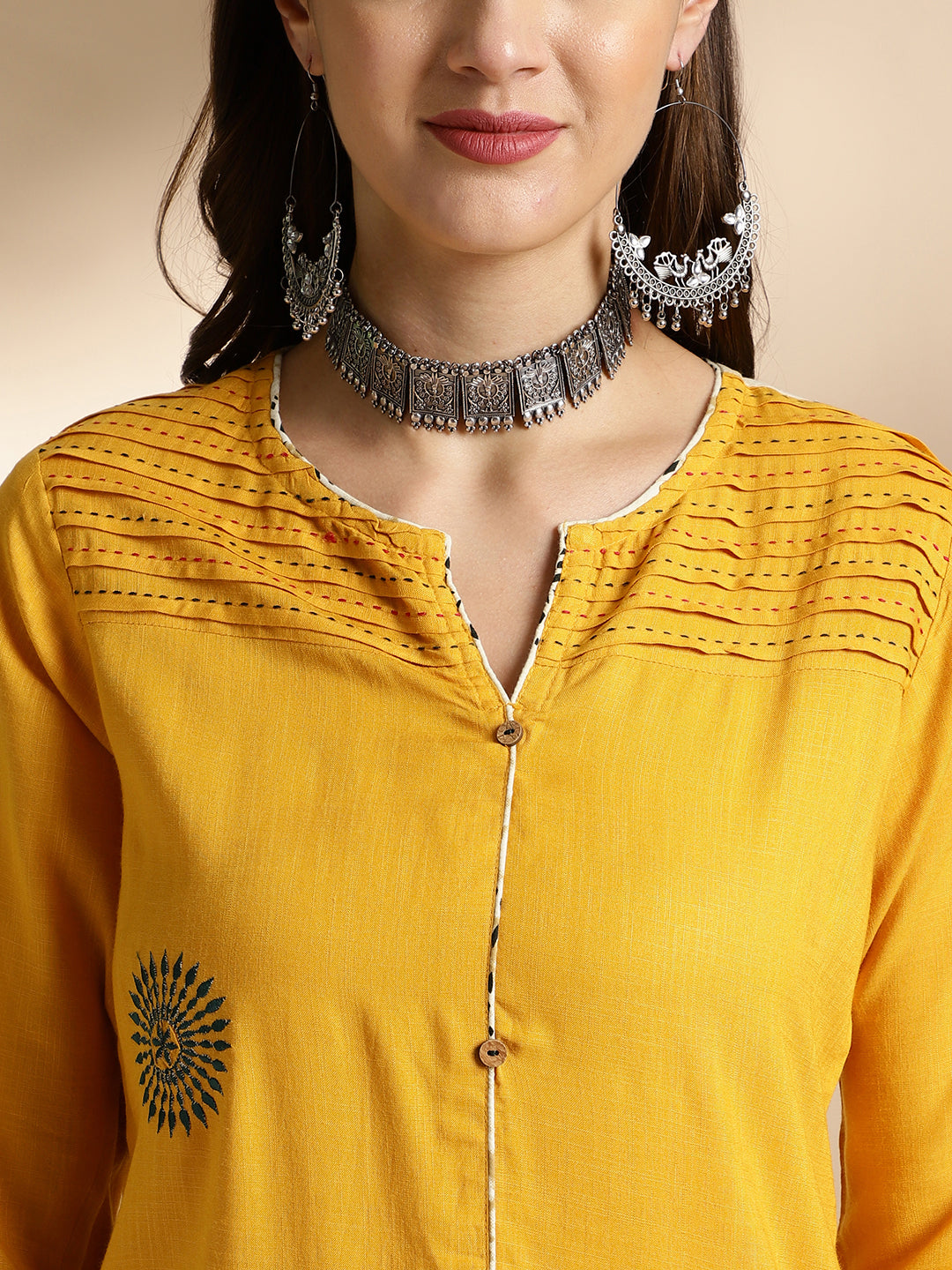 Mustard Yellow Kurta & Palazzo Set