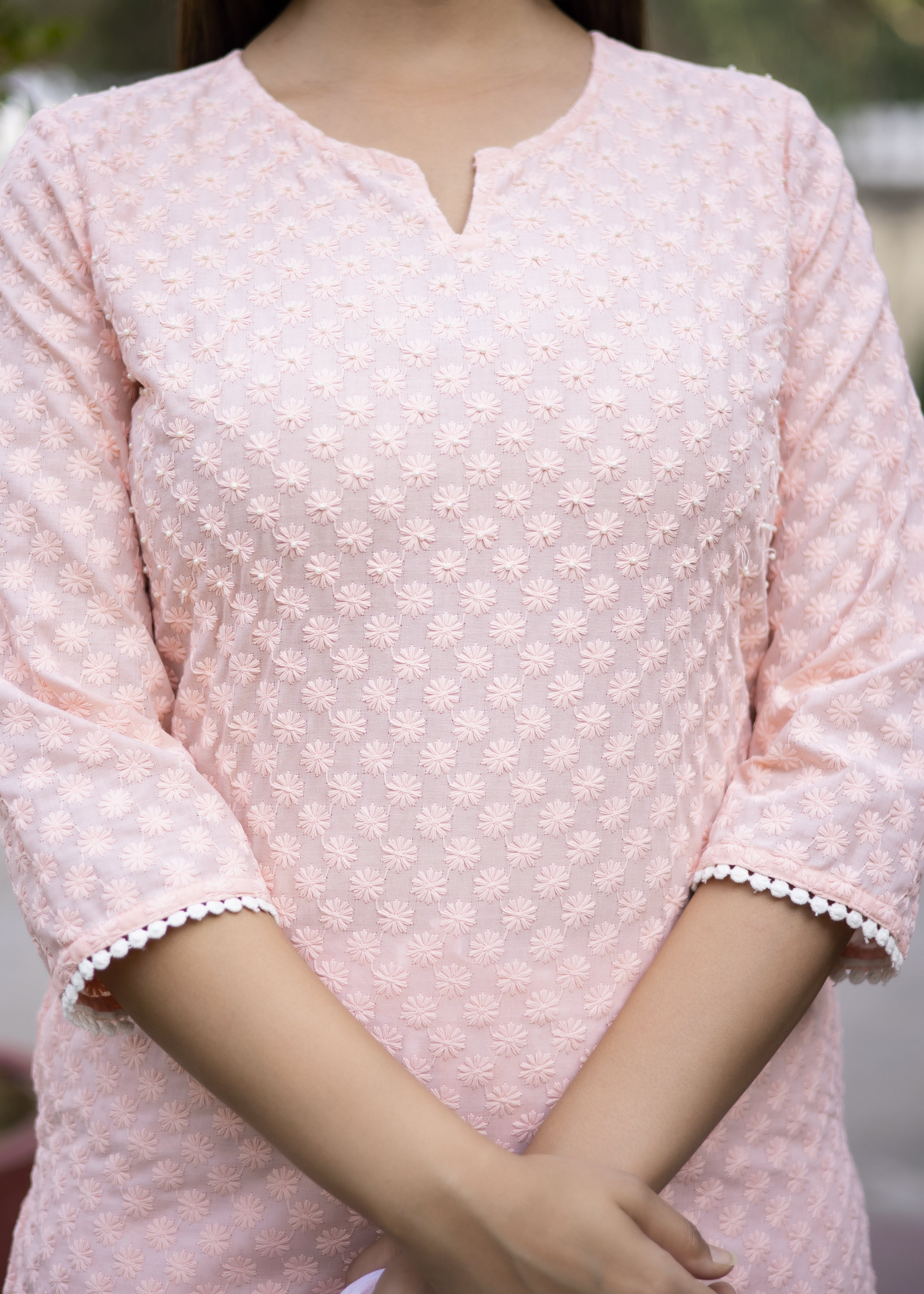 Elegant Peach Embroidered Suit Set with Dupatta