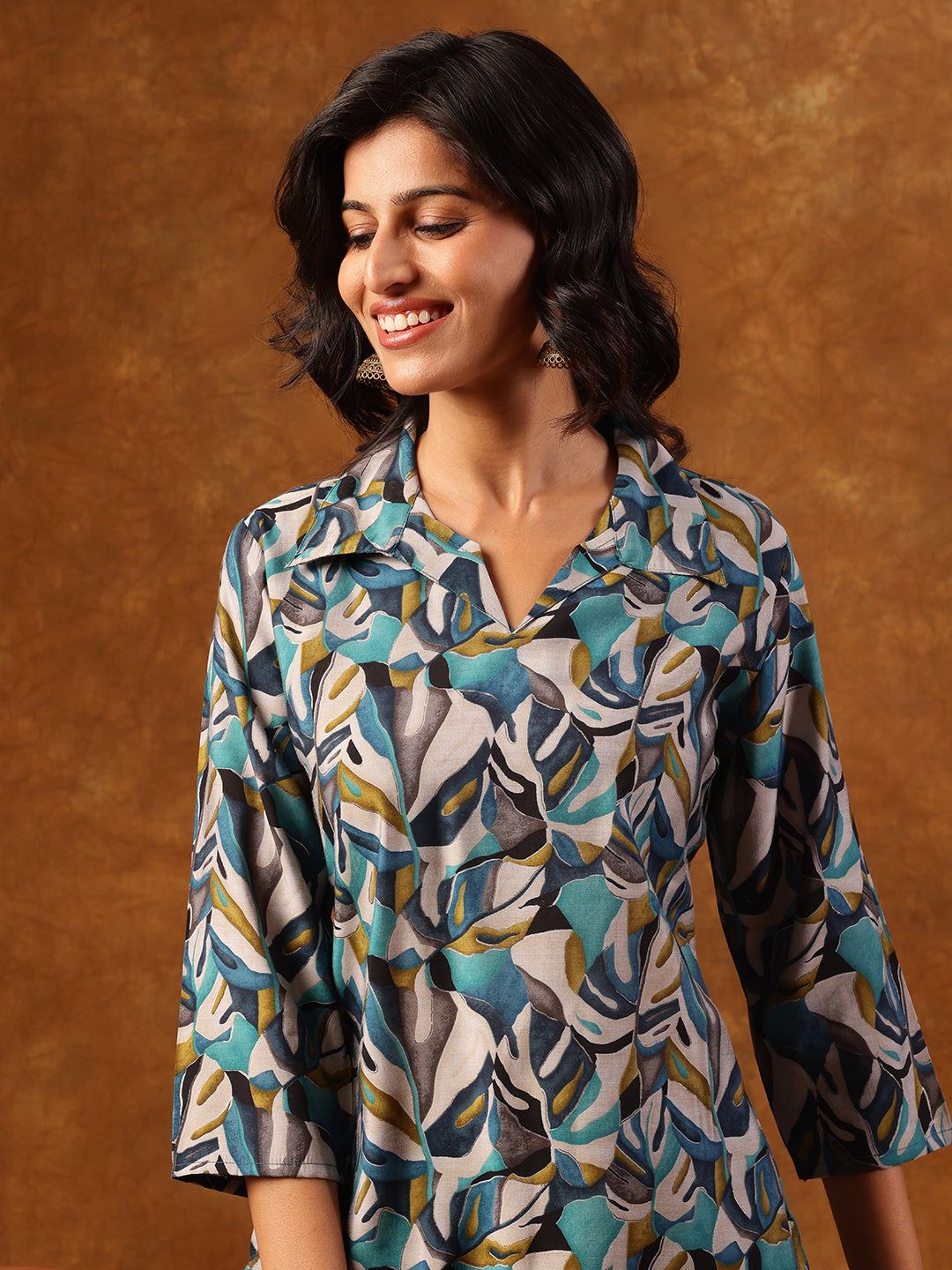 Trendy Leaf Print Co-ord Set – Comfortable & Stylish