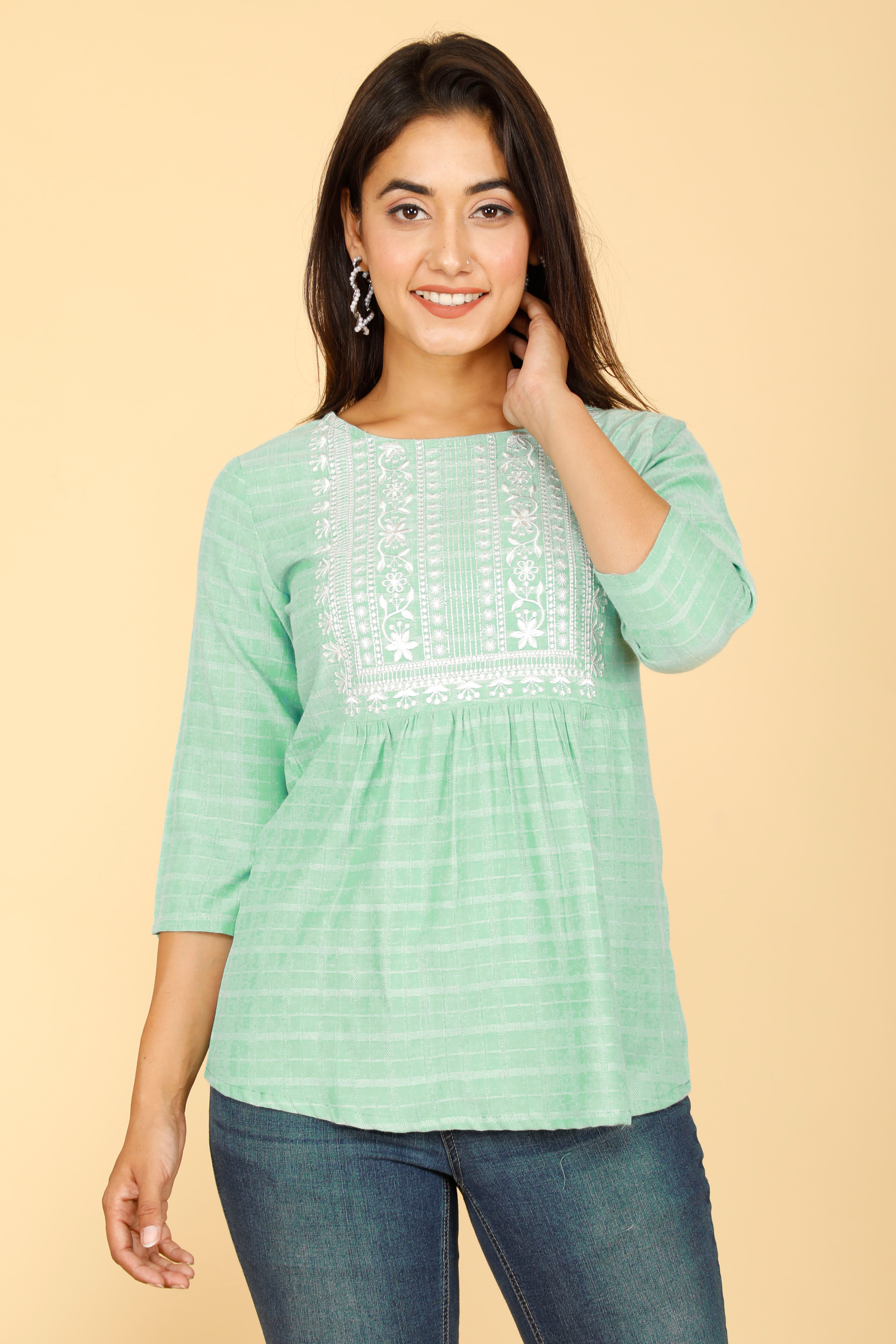 Fresh Look in Mint Green Top