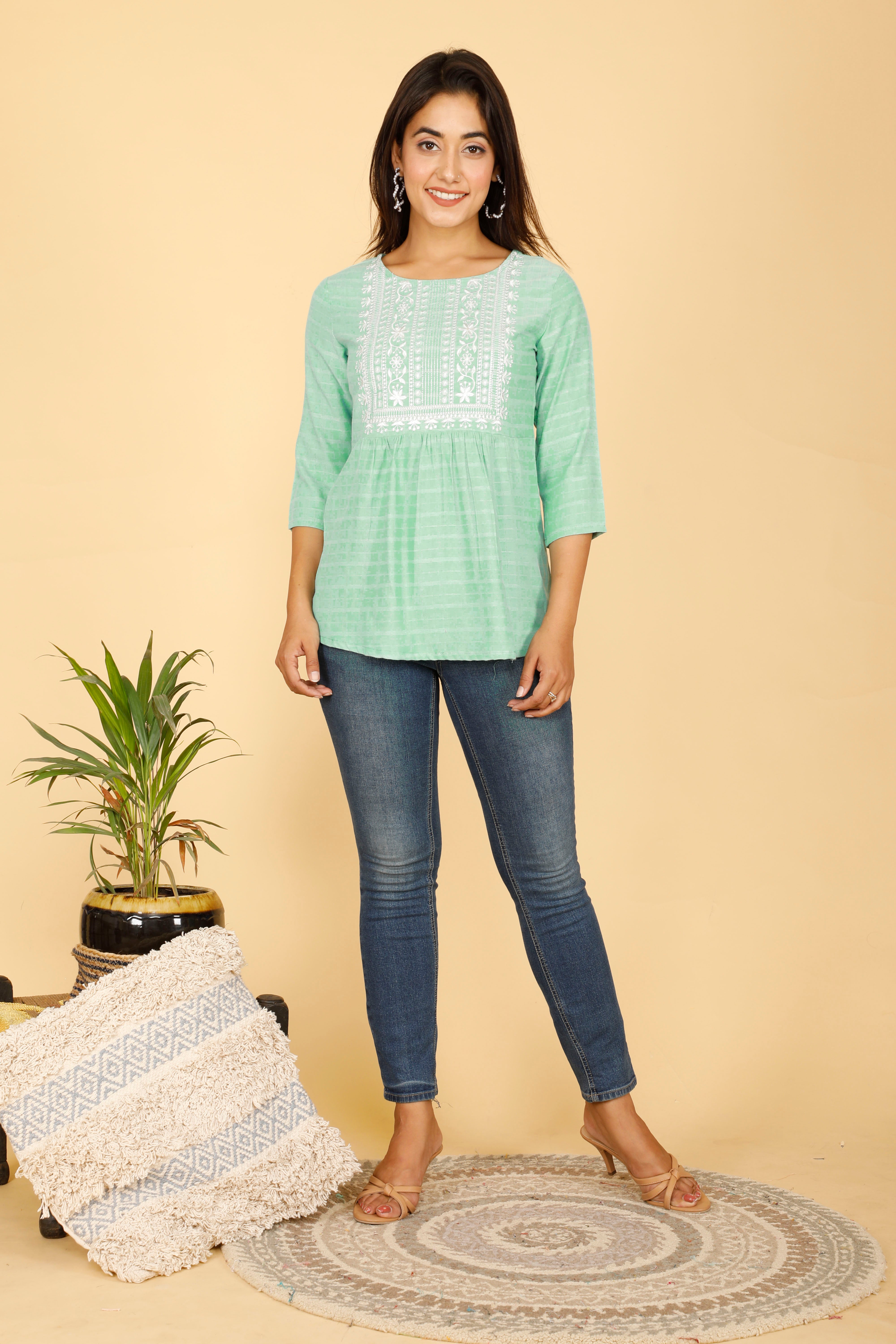 Fresh Look in Mint Green Top