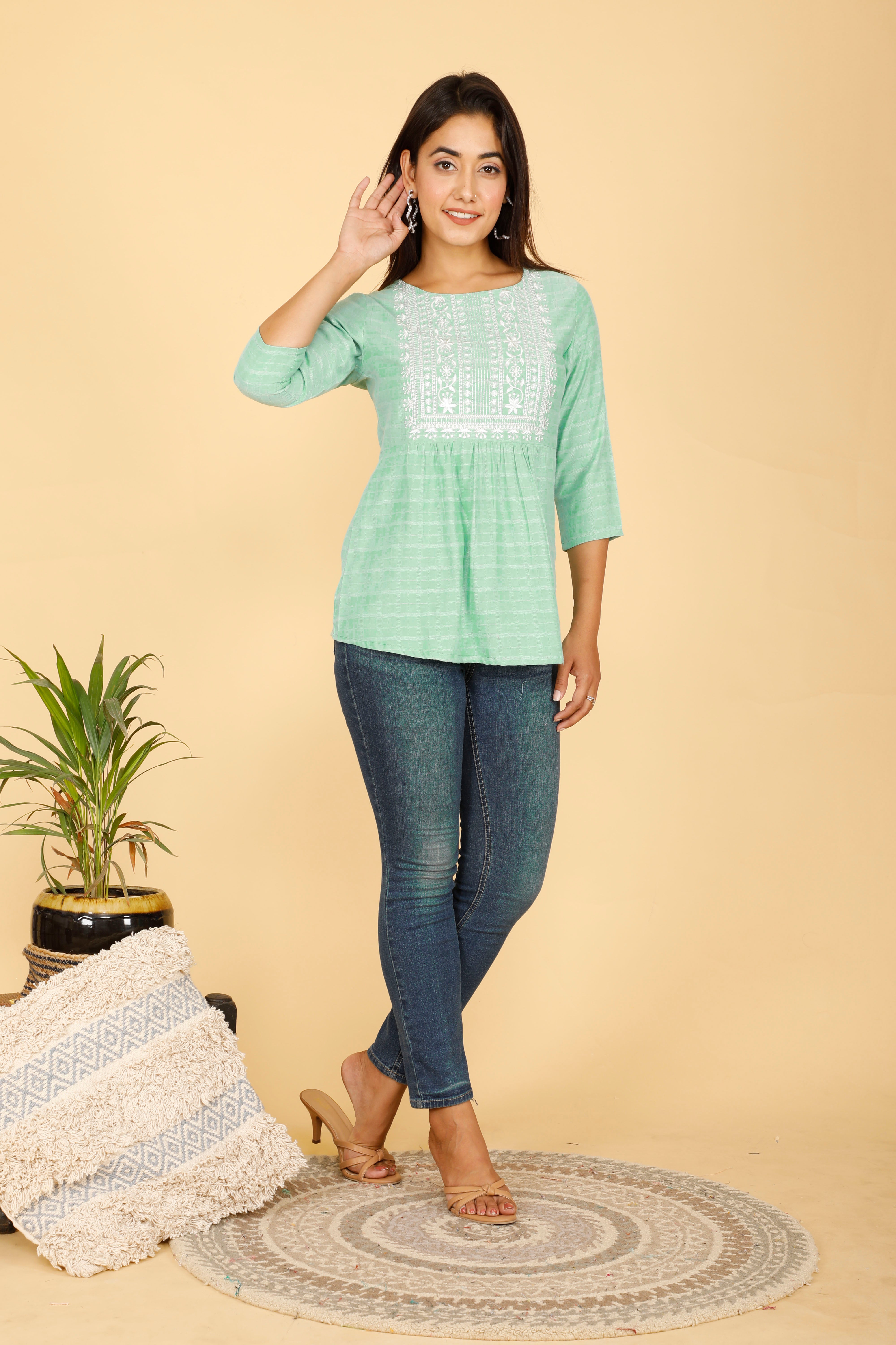 Fresh Look in Mint Green Top