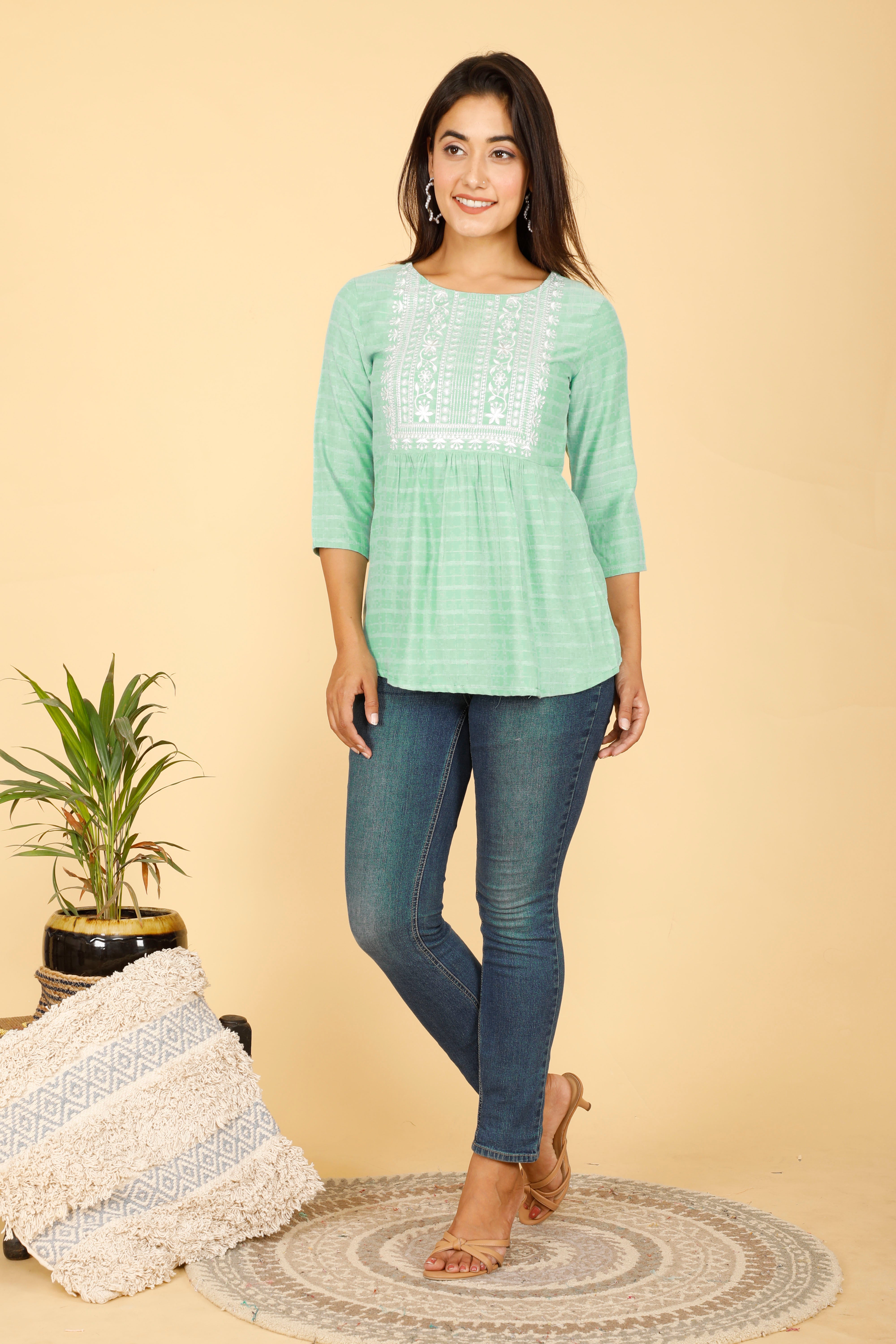 Fresh Look in Mint Green Top